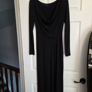 BCBGeneration Black Draped Maxi Dress